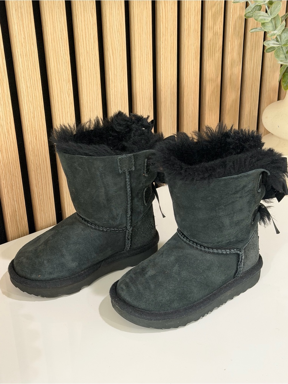 UGG Toddler Bailey Bow Boots, Black